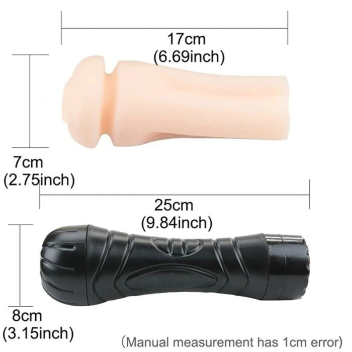 Frequency Vibrating Male Masturbator with Skin-Like Material