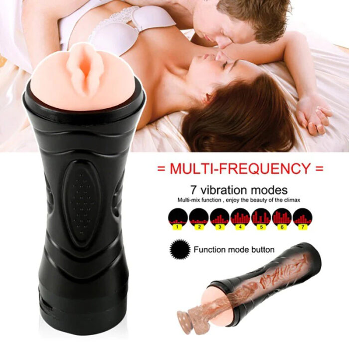 Frequency Vibrating Male Masturbator with Skin-Like Material - Image 5