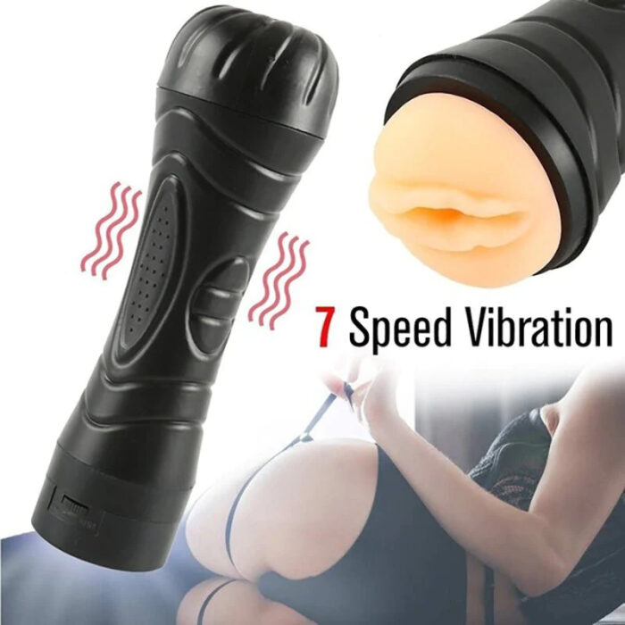 Frequency Vibrating Male Masturbator with Skin-Like Material - Image 7