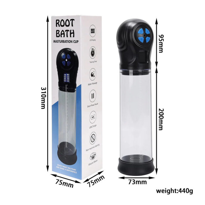 Men's Masturbation Cup Exerciser LCD Negative Pressure Display Increaser