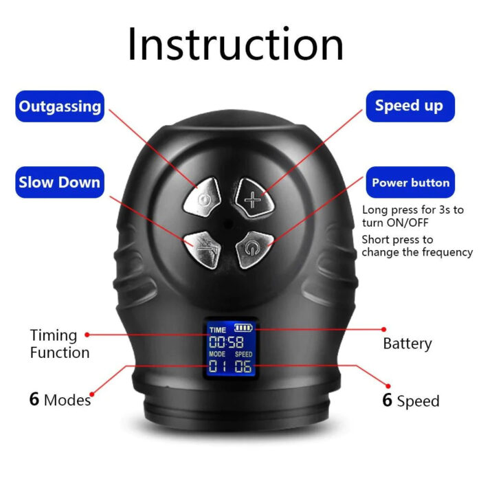 Men's Masturbation Cup Exerciser LCD Negative Pressure Display Increaser - Image 6