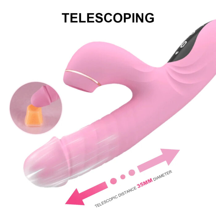 Suck Telescopic Heating Vibrator - Image 2