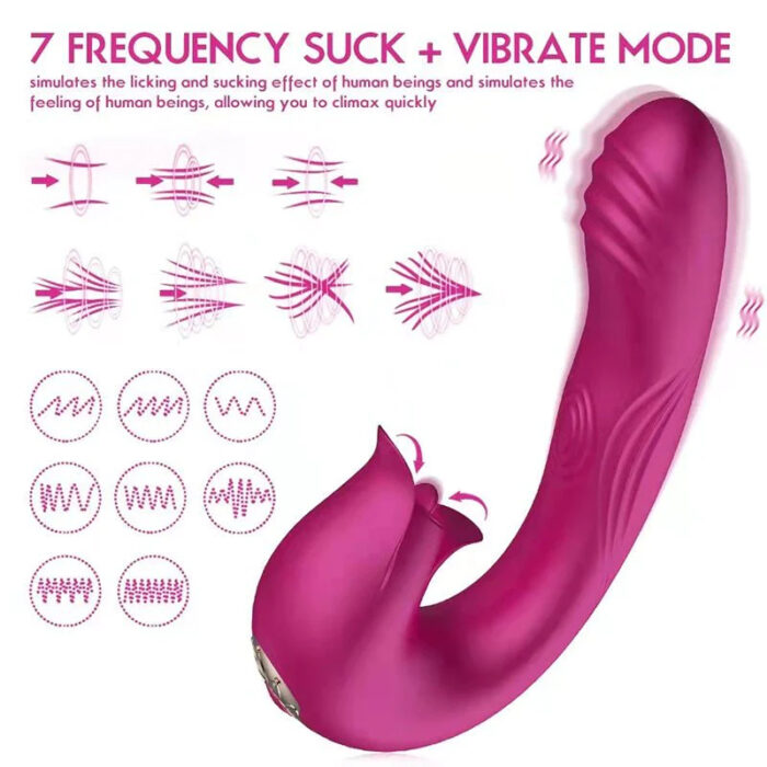 7-Frequency Vibrating, 7-Frequency Suction, 10-Frequency Pulsating Female Vibrator - Image 2